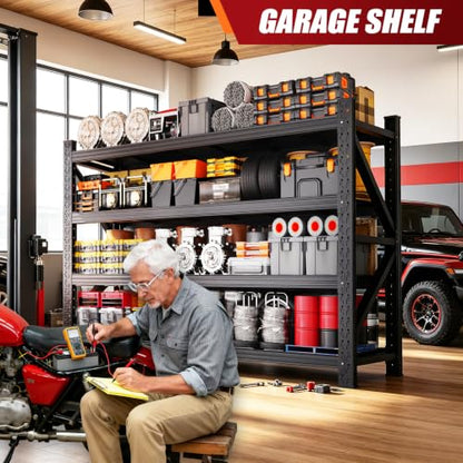 59" W Storage Shelves, 3T Adjustable Garage Shelving Unit, Rust Proof Large Metal Storage Rack, 20" Dx59 Wx54.3 H Industrial Shelving for Warehouse, Basement, Supermarket - size: 20"Dx59"Wx54.3"H