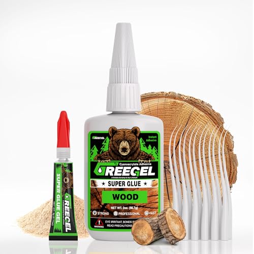 Wood CA Glue, Clear Super Glue for Woodworking & Repairs, 2 oz - size: 2 Ounce, style: Wood Super Glue