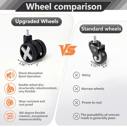 GtIiFmTe Foldable Hand Truck, Lightweight Luggage Cart for Airport Car Seat - size: 4 Wheels-Non Stretchable