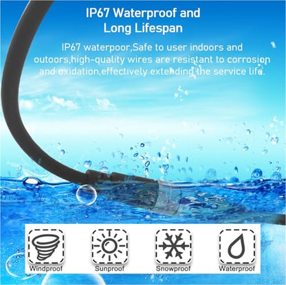 M12 8-Pin Double Female Connector Cable – Industrial Waterproof Sensor Extension Wire, A-Coded Safe Signal Cord for Automation, Robotics, Machinery - size: 1m, style: 8pin Double Female