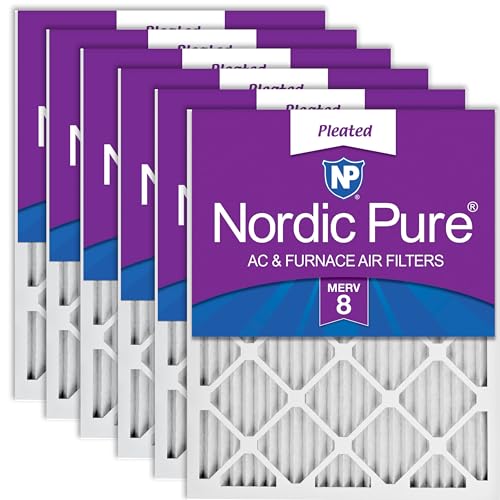 Nordic Pure 16x25x1 Pleated MERV 8 Air Filters 6 Pack - style: MERV 8