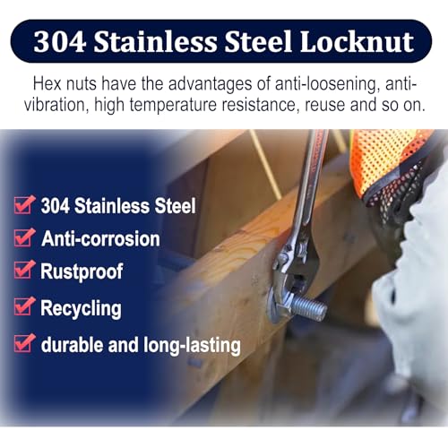 ZQZ 1/2-13 Hex Nuts, 25PCS Stainless Steel Hardware Nut 304 ss Threaded Nut - size: SAE 1/2"-13;25 PCS