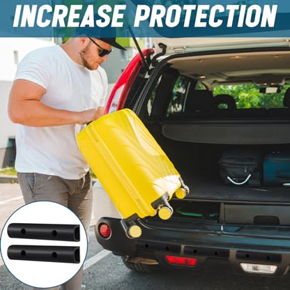 Pushglossy 6 Pcs 10 Inch Rubber Bumper Guard Protector Strips for Car Truck