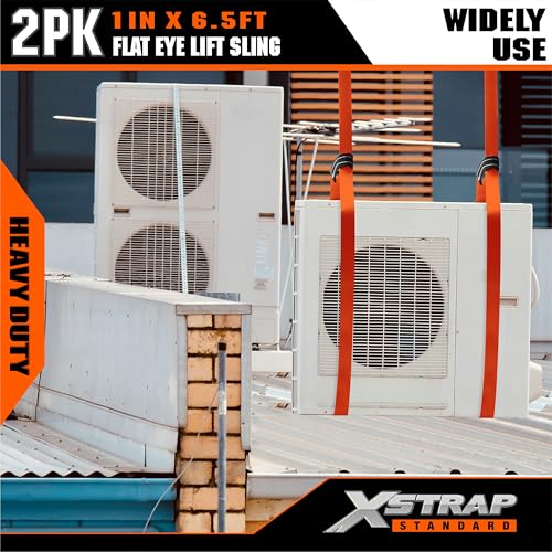 XSTRAP STANDARD 2PK 1"x6.5ft Lifting Sling Straps 2000 lb Vertical Capacity - style: 2PK 1''x6.5ft