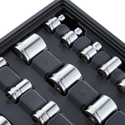 VEVOR Mechanics Tool Set, 256-Piece Mechanic Tool Kit, 1/4 in, 3/8 in, and 1/2 in Drive, SAE and Metric Socket Set, Wrenches, Screwdriver Bits, Accessories, and Storage Case, for Automotive Repair - size: 256-PCS