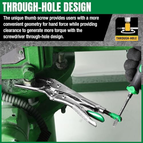 SK 9.5" Long Nose Locking Pliers, Vice Grips, Premium CR-V Steel - size: 9.5" Single