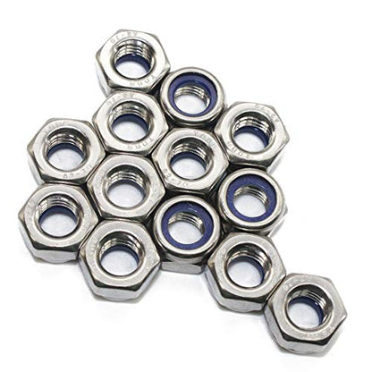 Fullerkreg M4 Self-Locking Nylon Insert Hex Lock Nuts - size: M4 100Pcs