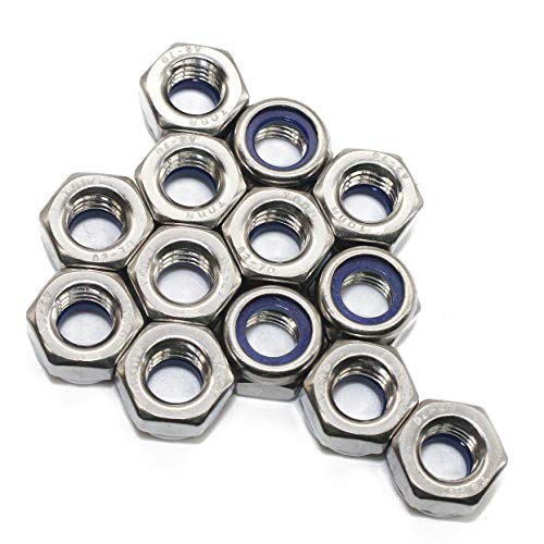 Fullerkreg M4 Self-Locking Nylon Insert Hex Lock Nuts - size: M4 100Pcs