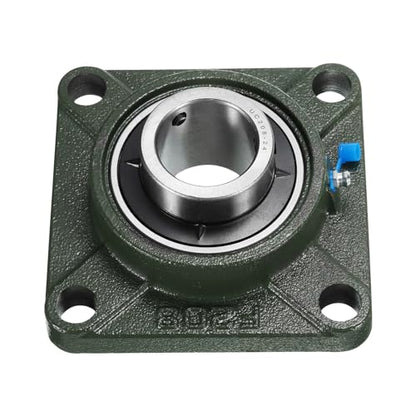 uxcell 2pcs UCF208-24 Pillow Block Bearings 1-1/2 inch Bore Self Alignment, Solid Cast Iron Base Square Flange Mounted Chrome Steel Bearings - size: UCF208-24