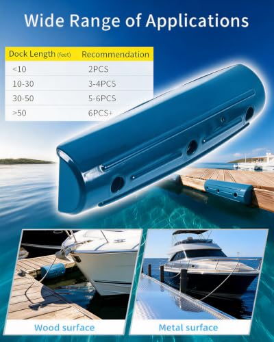 OCEANBROAD Dock Fender Bumpers, 17" Horztial Dock Bumpers for Edge Side - color: Ocean Blue, style: 4 Pack
