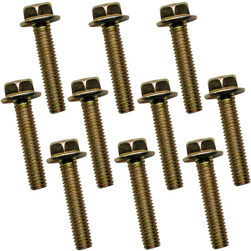 3/8" x 1-3/4" Flanged Hex Toothed Bolt by Color Zinc Plated, Alloy Steel,Grade 5.(10pcs Pack) by Metalsuberg - size: 3/8" x 1-3/4" 10pcs