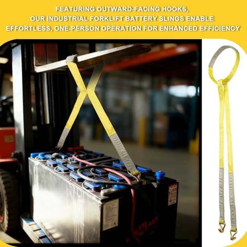 Heavy Duty Industrial Forklift Battery Lifting Sling Beam 5000 lbs Strap