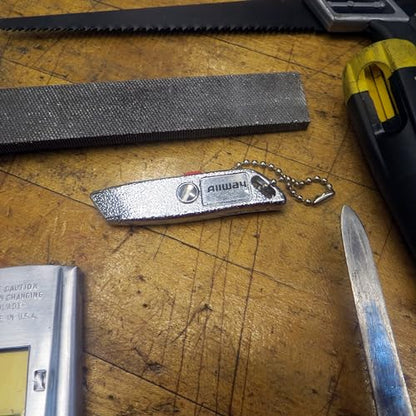 ALLWAY MK4 Chromed Die-Cast Retractable Micro Knife, 2-1/2"