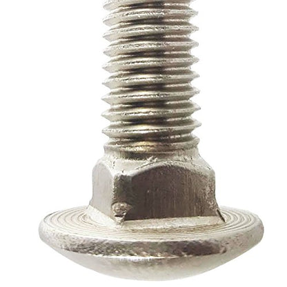 5/16-18 x 1-3/4" Carriage Bolts, Round Head, Square Neck, Stainless Steel 18-8, Full Thread, Plain Finish, Flat Point, Quantity 25 By Fastenere - size: 5/16-18 x 1-3/4" (25 Pack)