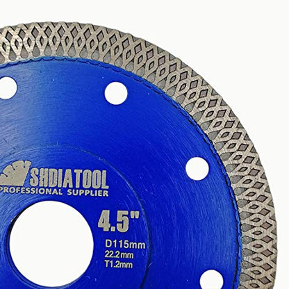 SHDIATOOL 4-1/2-Inch Diamond Saw Blade Cutting Disc for Porcelain Tile - size: 4.5 Inch(115mm)