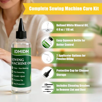 Sewing Machine Oil and Cleaning Kit, 4 Fl Oz (118 ml)