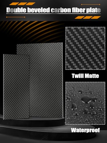 Kalolary Carbon Fiber Sheet 240X240X2.5MM, 3K Real Carbon Fiber Board Plate - size: 240 X 240 X 2.5 mm, style: Twill Weave