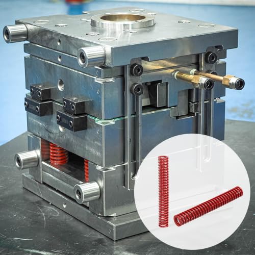 HARFINGTON 6pcs Die Spring 1/2" OD x 3.5" Free Length SMH2014, Red - size: 1/2" OD x 3.5" Free Length