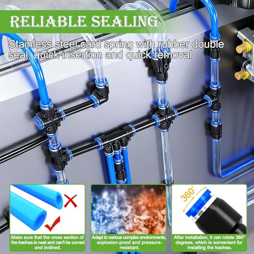 mxuteuk 324PCS Quick Connect Air Hose Fittings,Quick Release Pneumatic Kit - size: 324PCS