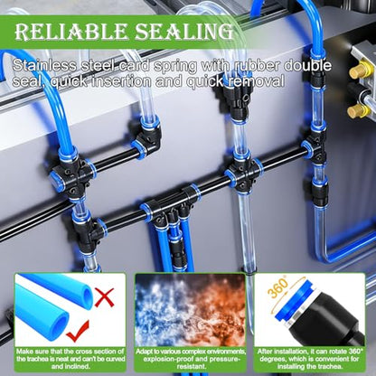 mxuteuk 324PCS Quick Connect Air Hose Fittings,Quick Release Pneumatic Kit - size: 324PCS