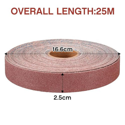 Emery Cloth Roll 600 Grit, 1 Inch x 82 Feet Heavy Duty Sandpaper - size: 25 meters, style: 600 Grit