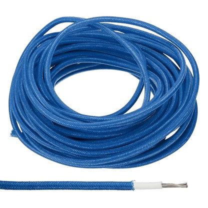 PATIKIL 9.8Ft 18AWG Electronic Wire, -30 to 200 Degrees Celsius Insulated High Temperature Resistant Electrical Flexible Silicone Cable for Lamp Boiler Heater, Blue - color: Blue, size: 18AWG