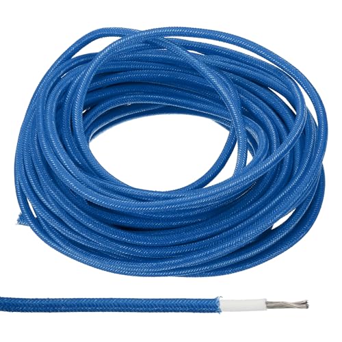 PATIKIL 9.8Ft 14AWG Electronic Wire, -30 to 200 Degrees Celsius Insulated High Temperature Resistant Electrical Flexible Silicone Cable for Lamp Boiler Heater, Blue - color: Blue, size: 14AWG