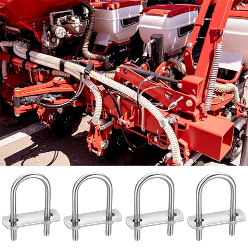Round Stainless Steel U-Bolts 6 Pack, 1" Inner Width for Trailer & Boat - color: Round, 1"/25mm