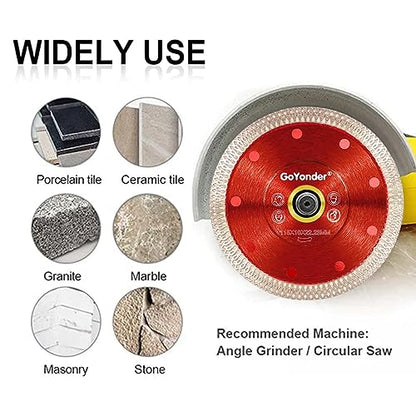 GoYonder 4.5 Inch Super Thin Diamond Saw Blade for Cutting Porcelain Tiles,Granite Marble Ceramics - size: 4.5"