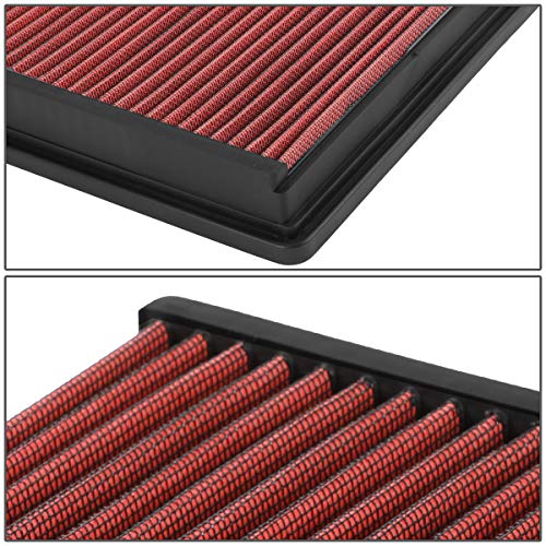 DNA Motoring AFPN-220-RD Clean Air Washable Drop In Panel Air Filter Enhance Engine Performance [Compatible with 02-20 Dodge RAM 1500/02-10 RAM 2500/02-10 RAM 3500/02-10 RAM PICKUP] - style: 02-20 Dodge RAM 1500