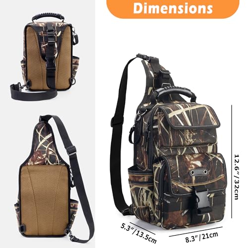 Electrician Tool Pouch Bag, Zippered HVAC Tool Organizer - color: Camouflage