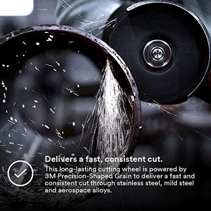3M Silver Cut-Off Wheel, 87466, 36+, T27, 4.5 in x 0.045 in x 7/8 in - size: 4.5 in x .045 in x 7/8 in, style: T27