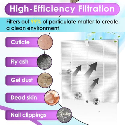 6PCS X10 Nail Dust Collector Filter Compatible with CHRISTINE SHELLY