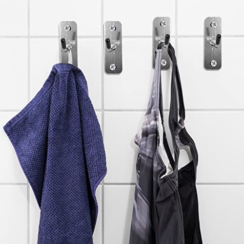 30pcs Wall Mounted Hook Heavy Duty Metal Single Hooks Home Storage Organizer Hanger Stainless Steel Hook Garage Hooks Tool for Garage Shop Retail Office Kitchen Store Display (2in/5cm) - size: 2 inches