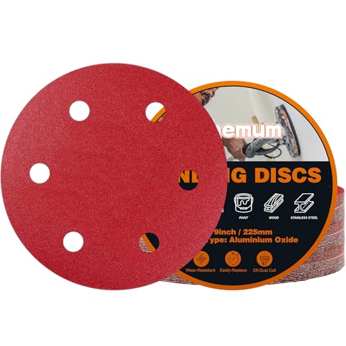 30 PCS 9 Inch Drywall Sanding Discs 150 Grit 6 Hole - color: 6 Hole, size: Grit 150