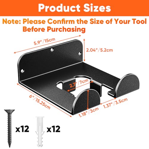 POKIPO Weedeater Hanger, 4 Pack Grass String Trimmer Rack, Heavy Duty Metal Weed Eater Holder Wall Mount Save Space, Garden Storage and Organize Most Tools Rack Loads 25lbs, Utility Hooks for Garage - color: Black, size: 4 Pack