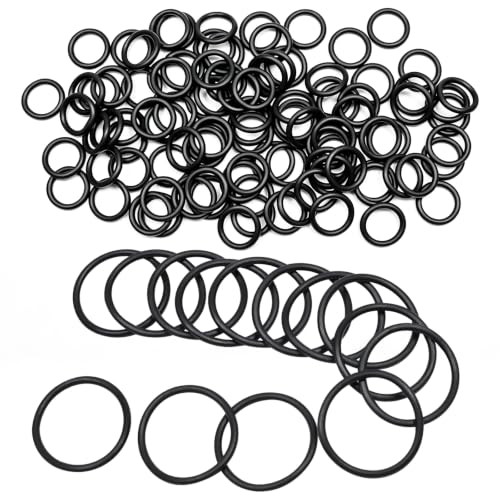 Black 100Pcs O-Rings, Nitrile Rubber O-Rings 5/8"(16mm) ID - size: 5/8" ID, 3/4" OD