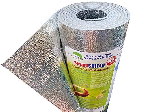 INSULATION MARKETPLACE SmartSHIELD -3mm 24inx50Ft ReflectiveINSULATION roll, Foam Core Radiant Barrier, ThermalINSULATION Shield - Engineered Foil - size: 24" x 50ft