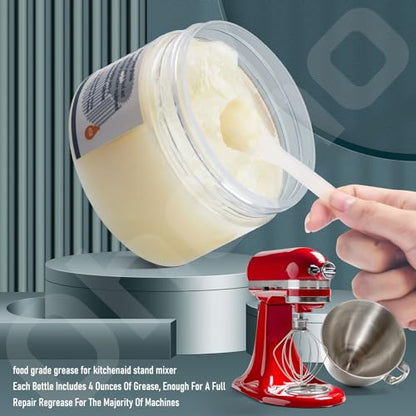 4 oz Food Grade Grease for kitchenaid Stand Mixer, Universally - Compatible with Kitchen Stand Mixer - Maintain The Performance of Your Machine and Extend Service Life, with 9709511 4162324 Gasket