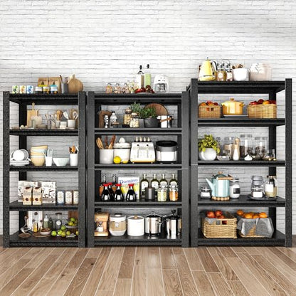 78" H Garage Shelves, Garage Shelving Heavy Duty, 3000Lbs 5 Tier Adjustable Garage Storage Shelves Suitable for Warehouse, Basement, Workshop,Require Assembly, 18" D*48" W *78" H(Black) - size: 17.99"D*47.24"W*77.95"H
