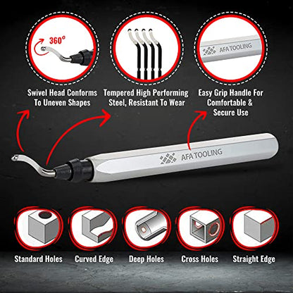 AFA Tooling Deburring Tool, 31 M2/M35 Blades, CNC Anodized Aluminum Handle - style: 31 Mixed Blades Kit