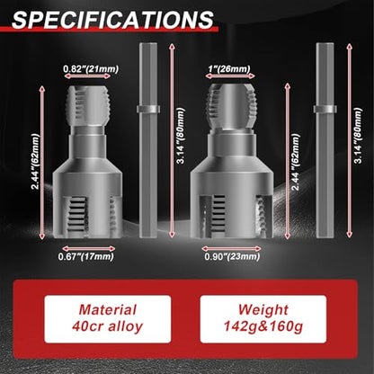 Integrated Internal & External Pipe Threading Tool (3/4" Dies) - size: 3/4"