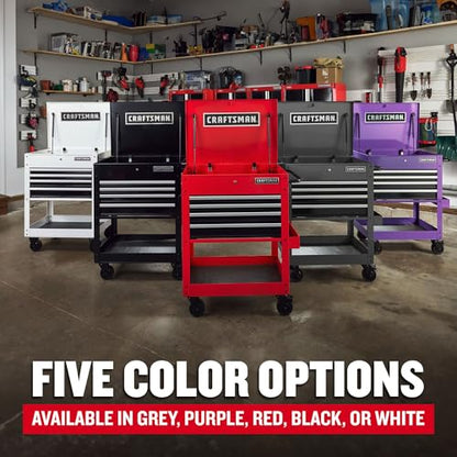 CRAFTSMAN Tool Chest with Wheels, Rolling Cart with Drawers, Power Outlets and USB Port, Steel Storage Tool Cabinet with 4 Drawers, Toolbox on Wheels, Supports up to 700 lbs, Grey (CMST98276GB) - color: Grey