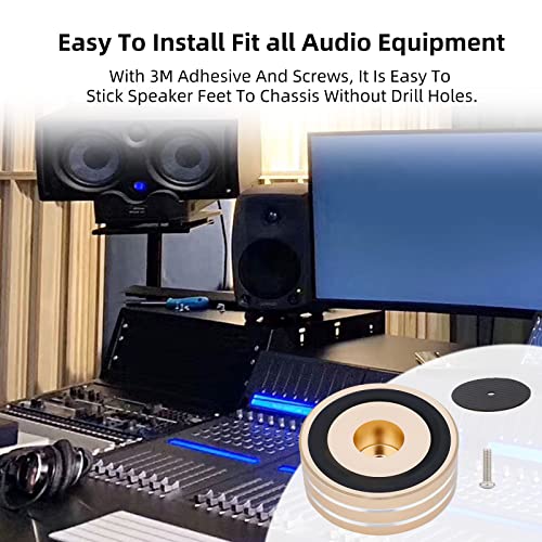 Audio Isolation Feet Aluminum Load 400KG Amplifier Feet 58 * 22MM(4Pcs) - color: Gold