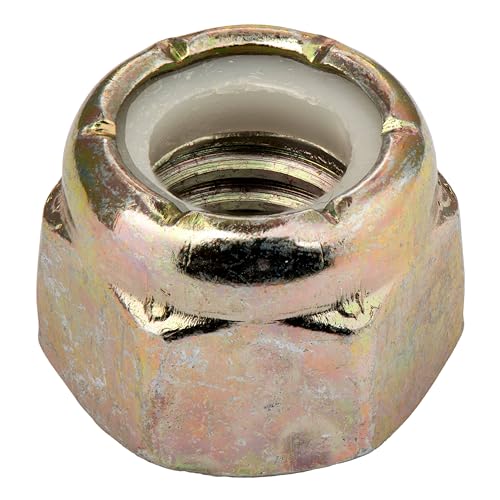 1/2"-13 (25 Pack) Grade 8 Nylon Insert Locknut Yellow Zinc by Makers Bolt - size: 1/2"-13 (25 pack)