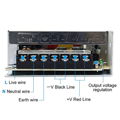 inShareplus 24V 5A 120W, DC Universal Regulated Switching Power Supply, Converter AC 100-240V to DC 24 Volt LED Driver, Transformer,Adapter for LED Strip Light, Computer Project - style: 24V 120W