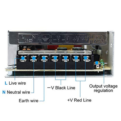 inShareplus 24V 5A 120W, DC Universal Regulated Switching Power Supply, Converter AC 100-240V to DC 24 Volt LED Driver, Transformer,Adapter for LED Strip Light, Computer Project - style: 24V 120W