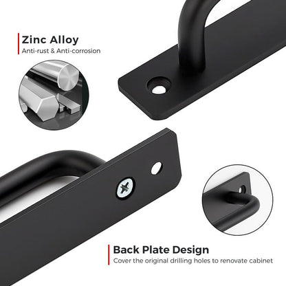Ravinte Barn Door Handles 2 Pack Sliding Door Pulls, 6.3 in Hole Centers - size: 6.3 in Hole Centers