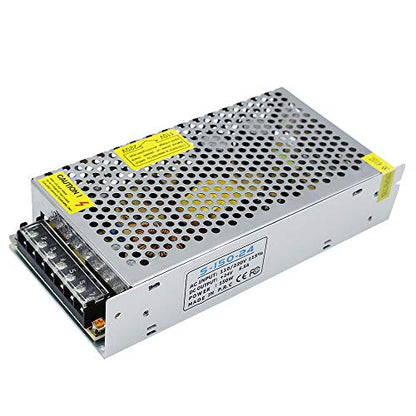 inShareplus 24V 6.5A 150W, DC Universal Regulated Switching Power Supply, Converter AC 100-240V to DC 24 Volt LED Driver, Transformer,Adapter for LED Strip Light, Computer Project - style: 24V 150W