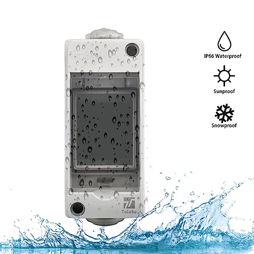 2 Way Circuit Breaker Box, IP65 Waterproof, for Indoor and Outdoor - style: 2 WAY-2.1*4.7*3.5Inch